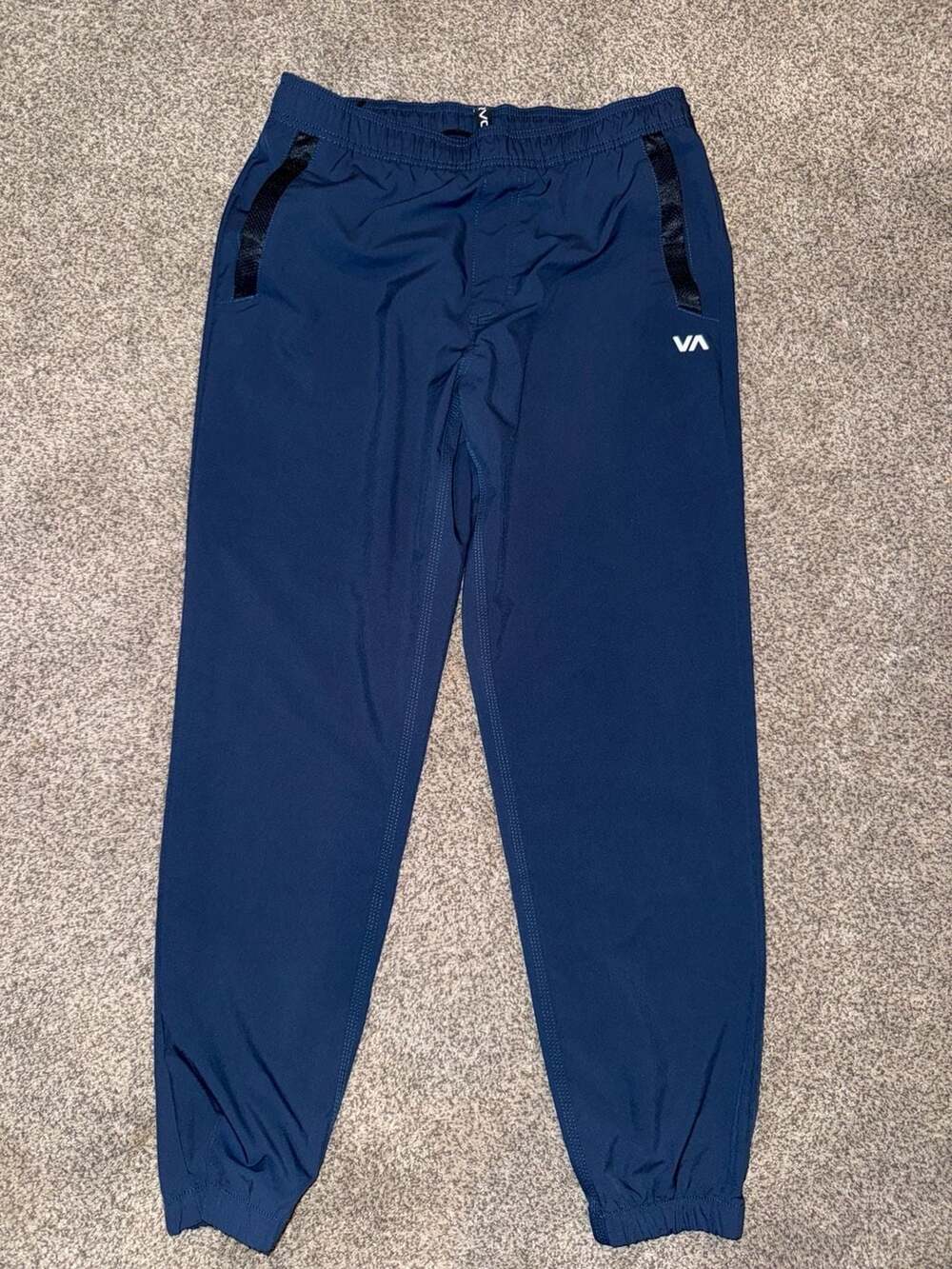 RVCA Men's Athletic Jogger Pants Navy Blue Size M